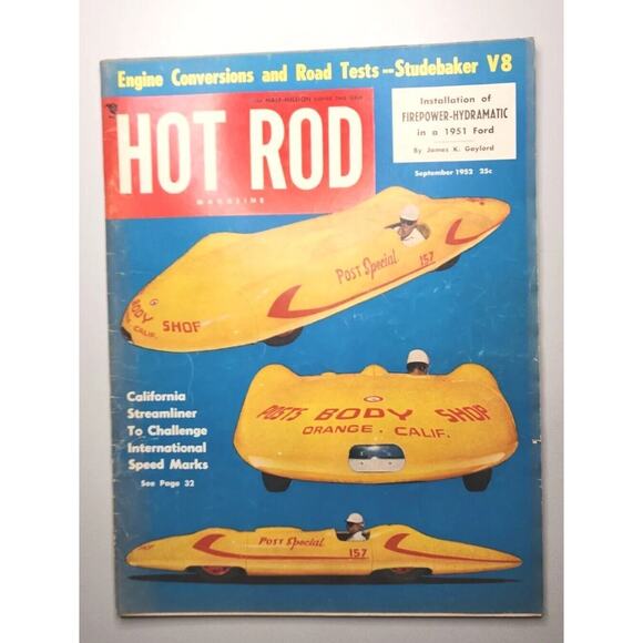 1952 Hot Rod Magazine Sept. - Studebaker V8 - California Streamliner M616 - Picture 1 of 8
